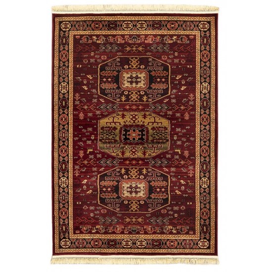 ΧΑΛΙ PERSIA 6057 BURGUNDY ΜΕ ΚΡΟΣΣΙ - SET067(2x140,1x200)  NewPlan