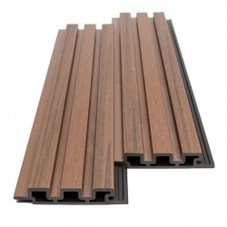 WPC PANEL 2ης ΓΕΝΙΑΣ ΜΕ 3D ΠΗΧΑΚΙΑ 25/147.5mm TEAK 5510 NewPlan