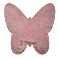 ΧΑΛΙ PUFFY JM7 DARK PINK BUTTERFLY ANTISLIP - 160X160Β  NewPlan