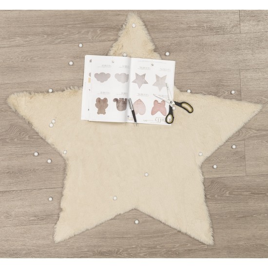 ΧΑΛΙ PUFFY FC3B BEIGE STAR ANTISLIP - 120X120  NewPlan