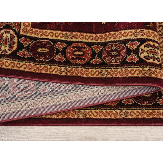 ΧΑΛΙ PERSIA 6057 BURGUNDY ΜΕ ΚΡΟΣΣΙ - 133X190  NewPlan