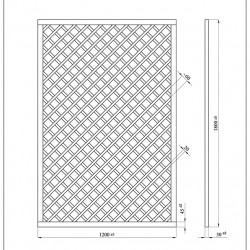 ΚΑΦΑΣΩΤΟ 3008  ΡΟΜΒΟΣ 6x6   Π120xΥ180cm NewPlan