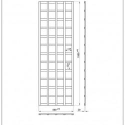 ΚΑΦΑΣΩΤΟ TRO120060 ΚΑΡΕ 12x12   Π60xΥ180cm NewPlan