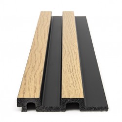 PS PANEL  ΜΕ 3D ΠΗΧΑΚΙΑ F4 RESIDENCE 21/122 mm  NAT.OAK/BLACK NewPlan