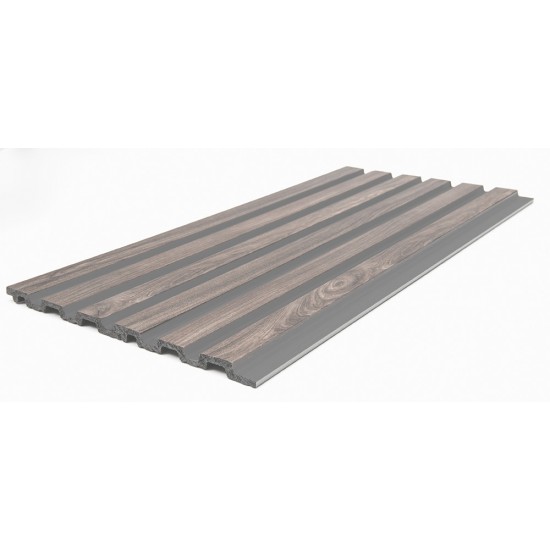 PS PANEL ΜΕ 3D ΠΗΧΑΚΙΑ 00 PIANO 12/122/2900mm WALNUT/DARK GREY NewPlan