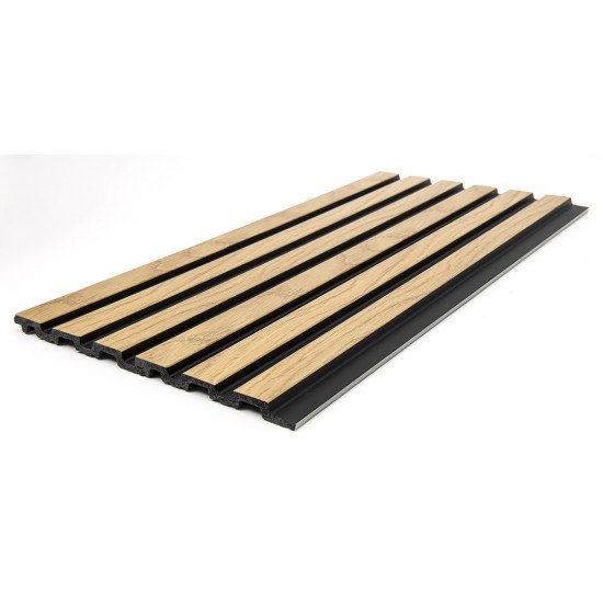 PS PANEL ΜΕ 3D ΠΗΧΑΚΙΑ F4 PIANO 12/122/2900mm NAT.OAK/BLACK NewPlan